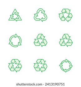 Recycle icon set. Recycling vector icon.