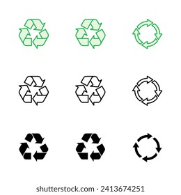 Recycle icon set. Recycling vector icon.