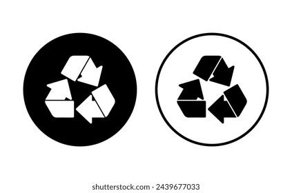 Conjunto de iconos de reciclaje. Icono de vector de reciclaje.