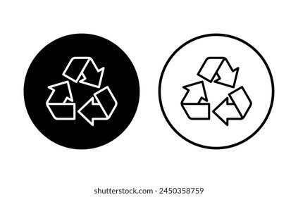 Recycle icon set. Recycling vector icon.