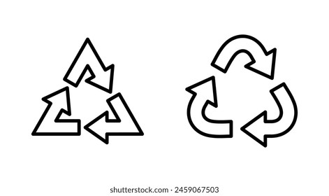 Recycle icon set. Recycling vector icon.