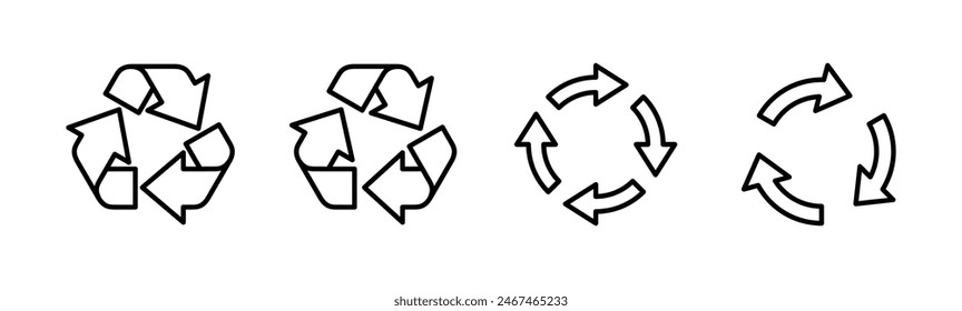 Conjunto de iconos de reciclaje. Icono de Vector de reciclaje.