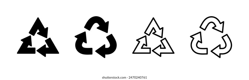 Recycle icon set. Recycling vector icon.