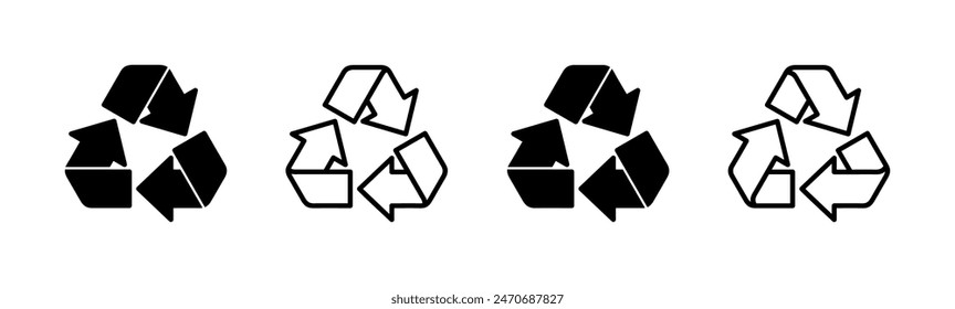 Conjunto de iconos de reciclaje. Icono de Vector de reciclaje.