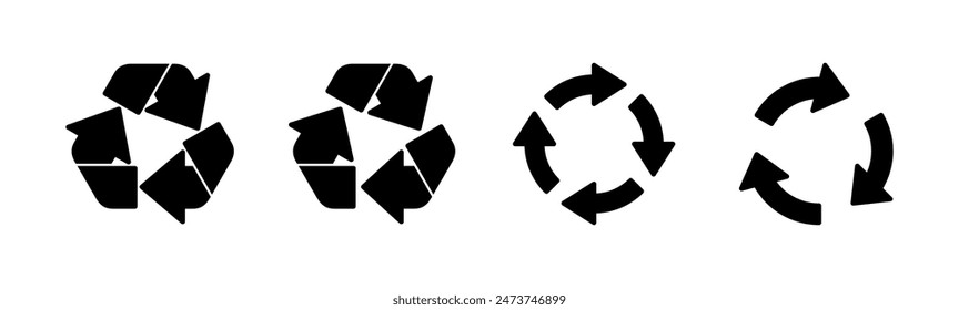 Recycle icon set. Recycling vector icon.