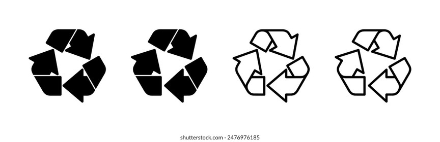 Conjunto de iconos de reciclaje. Icono de Vector de reciclaje.