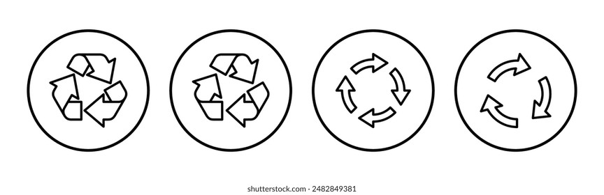 Recycle icon set. Recycling vector icon.