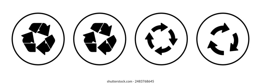 Recycle icon set. Recycling vector icon.