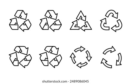 Recycle icon set. Recycling vector icon.