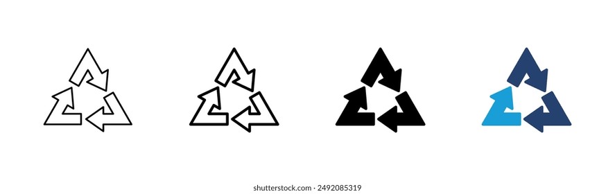 Recycle icon set. Recycling vector icon.