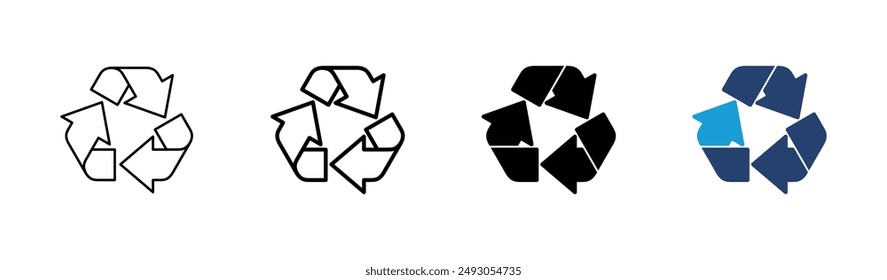 Recycle icon set. Recycling vector icon.