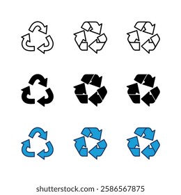 Recycle icon set. Recycling vector icon.