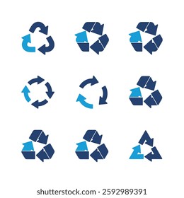Recycle icon set. Recycling vector icon.