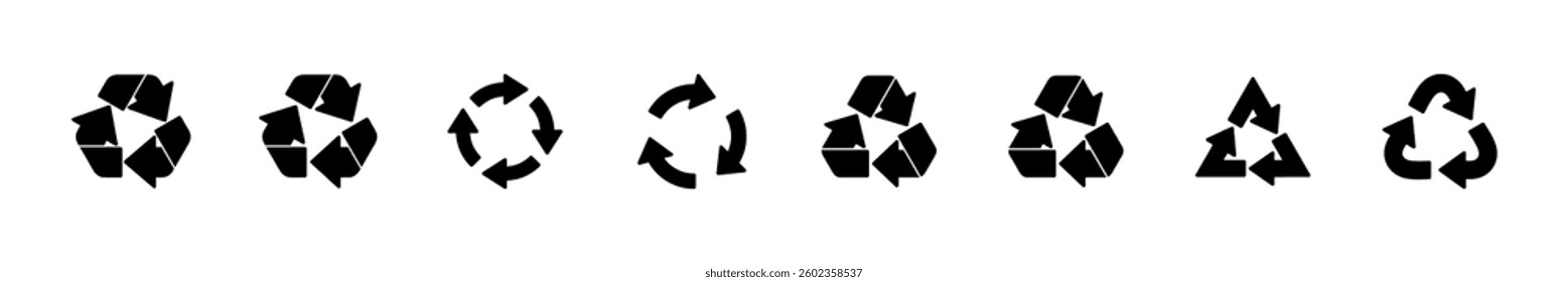 Recycle icon set. Recycling vector icon.
