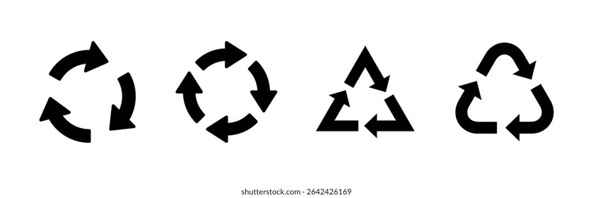 Conjunto de iconos de reciclaje. Icono de Vector de reciclaje.