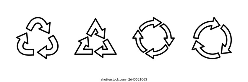 Recycle icon set. Recycling vector icon.