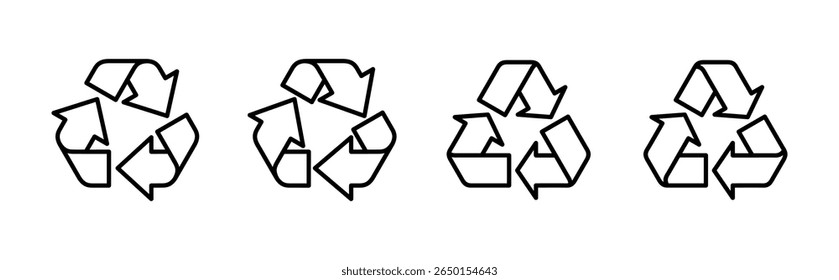 Conjunto de iconos de reciclaje. Icono de Vector de reciclaje.
