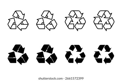 Conjunto de iconos de reciclaje. Icono de Vector de reciclaje.
