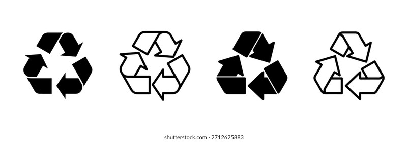 Recycle icon set. Recycling vector icon.