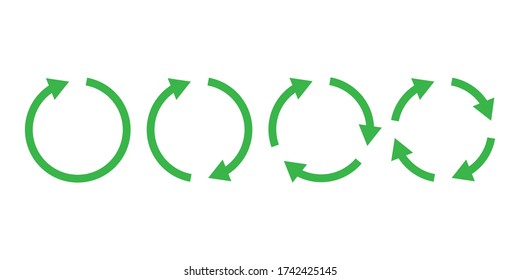 Recycle icon  set simple design