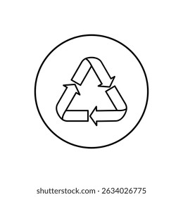 Recycle icon. Set of two recycle icons isolated on white background. A clean and modern vector illustration for eco-conscious branding, green initiatives, and zero-waste projects
