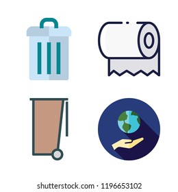 recycle icon set. vector set about garbage, ecology and toilet paper icons set.