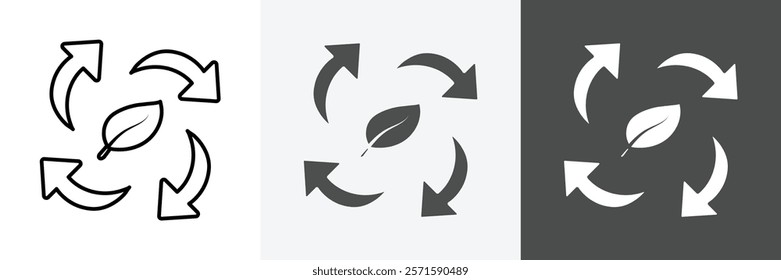 Recycle icon set vector art