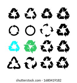 recycle icon set, vector eps10