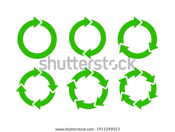 Recycle icon set vector. Rotate circle\
symbol vector\
illustration