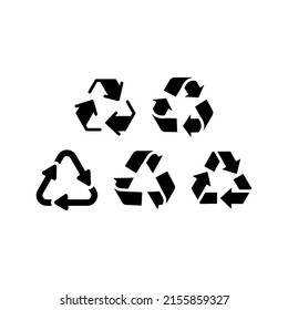 Recycle Icon Set Vector Symbol Design Illustration