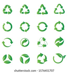 recycle icon set. Recycle vector symbols.