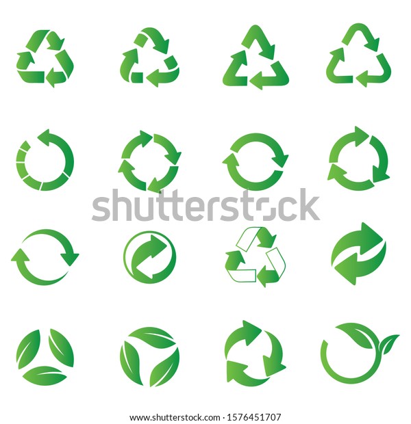 bộ biểu tượng tái chế. Tái chế các biểu tượng vector.