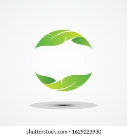 Recycle icon shape feather for element design symbol. Simple design symbol feather for your business symbol. Vector illustration EPS.8 EPS.10
