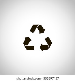 recycle icon. sign design. gray gradient background