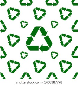 Icono De Reciclaje Signo De Patrón Sin Maravilla Ilustración De Arte De Vectores De Patrón