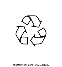 Recycle icon, sign and symbol vector, icon vector illustration. - Shutterstock ID 2075781337