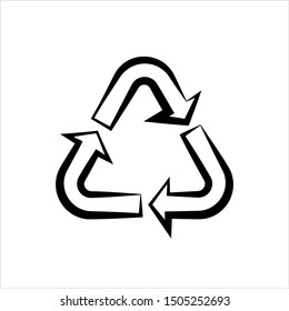 Icono de reciclaje, Ilustración de arte del vector de signos de reciclaje