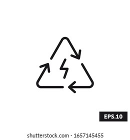 Icono de reciclaje, signo de reciclaje/vector de símbolo