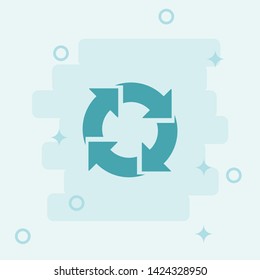 Recycle Icon. Simple icon, blue colored icon illustration. 