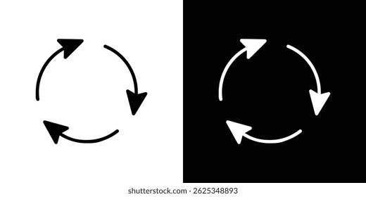 Recycle icon simple line vector. Symbol, logo.