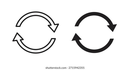 Ícone de reciclagem em formato simples de vetor moderno. Pacote de ícones EPS