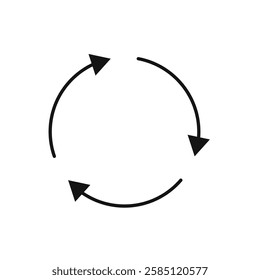 Recycle icon. simple thin line vector icon