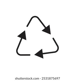 Icono de reciclaje Esquema delgado simple