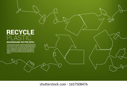 Recycle icon from Single line display single use plastic icon. 