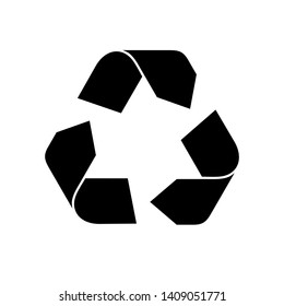recycle icon and symbol vector with black and white color