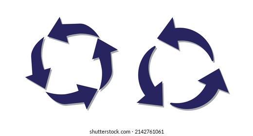 Recycle icon, symbol and vector, Can be used for web, print, and mobile