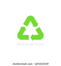 Recycle icon symbol vector design
