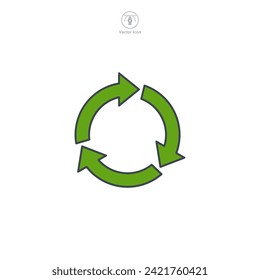 Recycle Icon symbol vector illustration isolated on white background