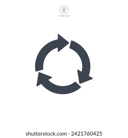 Recycle Icon symbol vector illustration isolated on white background
