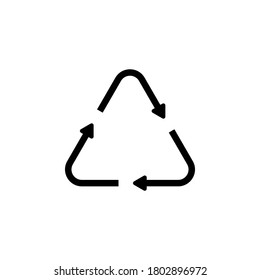 Recycle icon symbol vector isolated on white background
